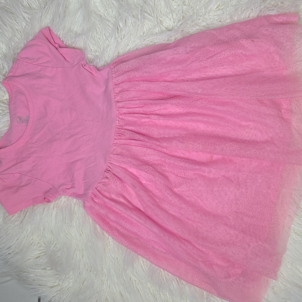 Charming Pink Sparkle Kids Dress Sz 5